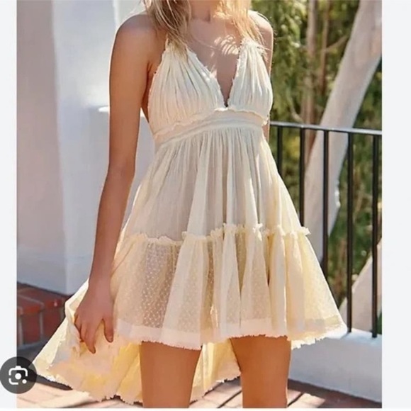Free People 100-Degree Halter Dress Size Large Women - Picture 1 of 12